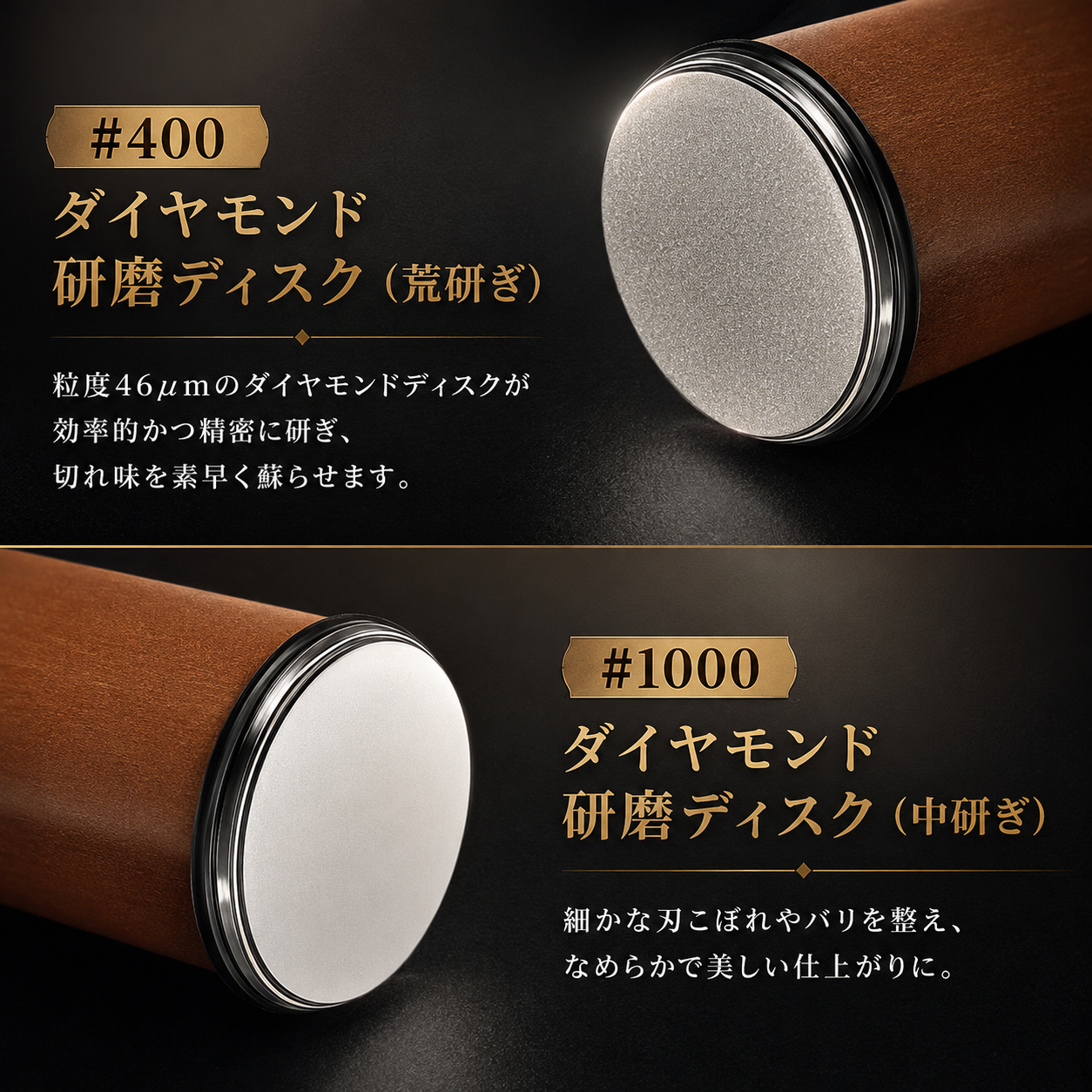 置いて転がすだけ。切れ味が戻るローリングシャープナー